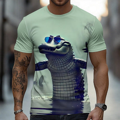 Men's Bold Crocodile Adventure Graphic Tee