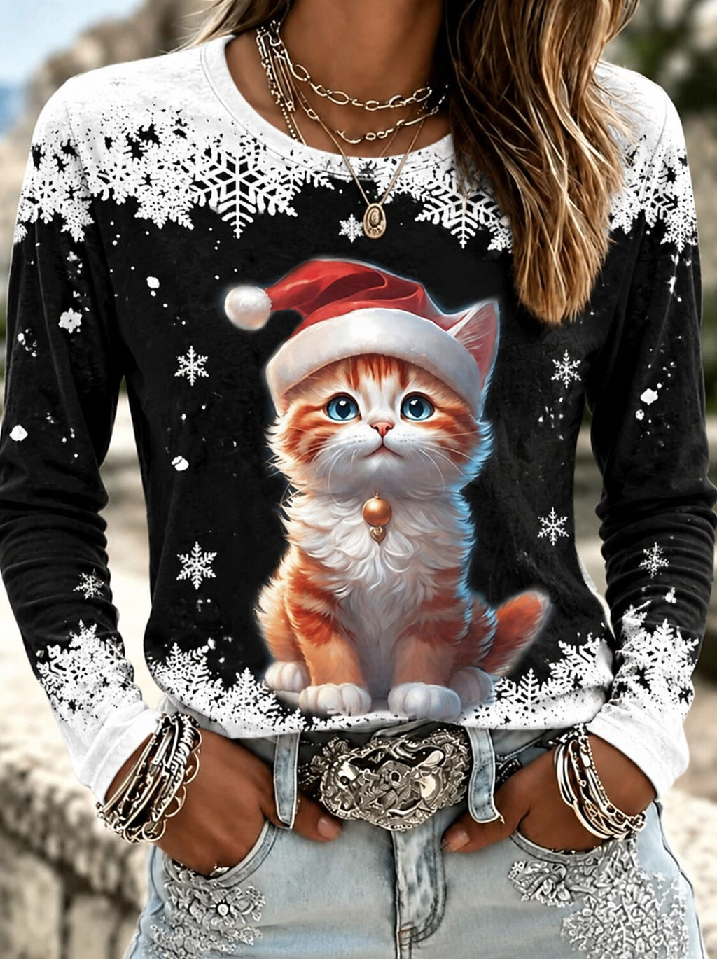 Santa Claus Letter Graphic Christmas Shirt
