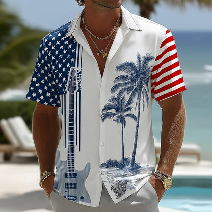 Men's American Flag Short Sleeve Shirt