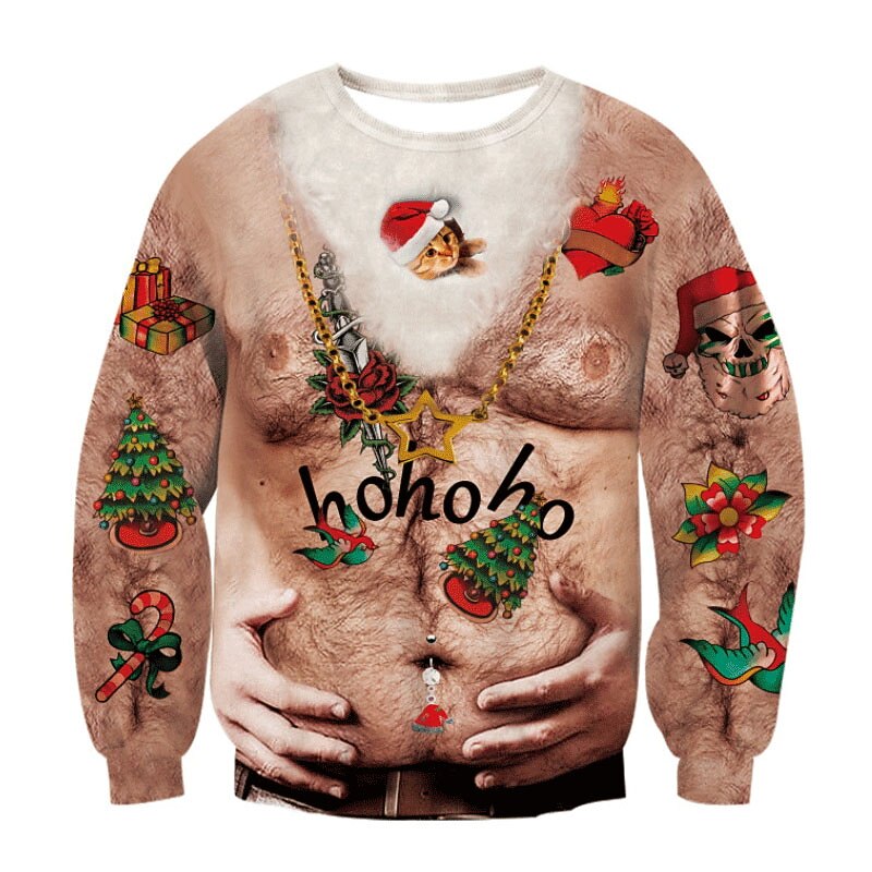 Ugly Christmas Lightweight Graphic Hoodie