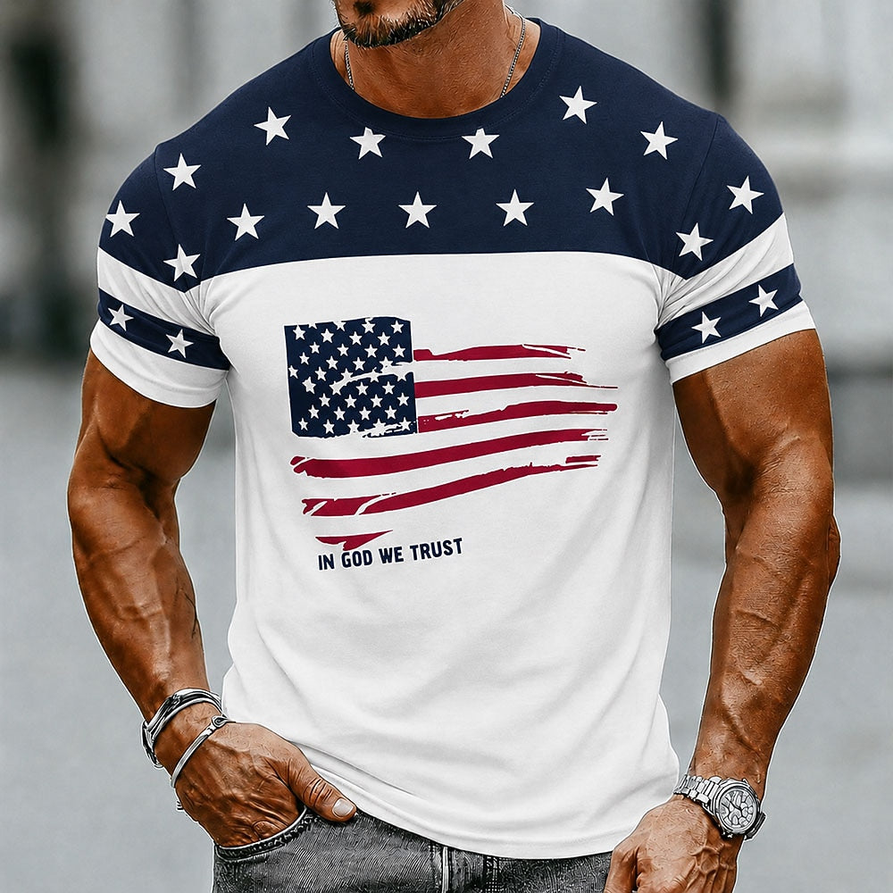 Men's USA Flag Summer Tee