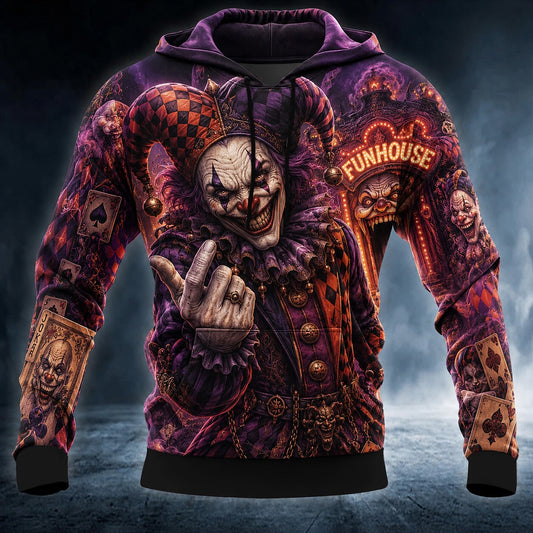 Men's Creepy Clown Street Hoodie
