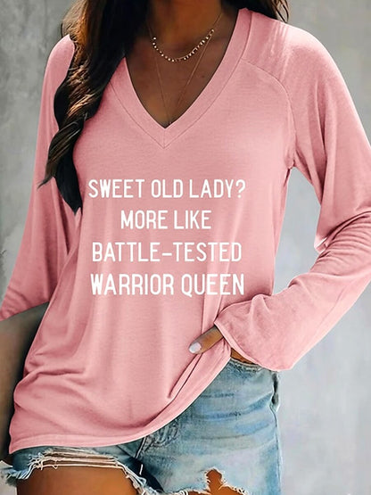 Women's Casual Letter Graphic Quote Tee