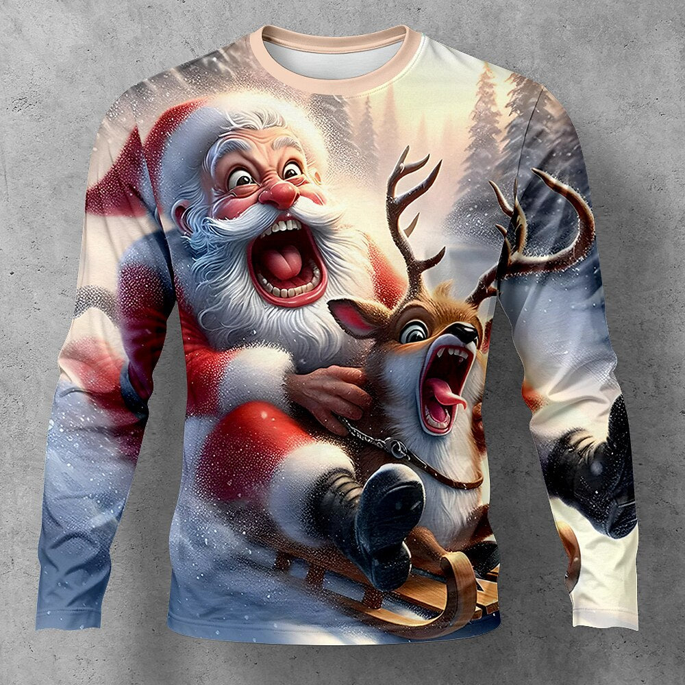Men's Santa Graphic Festive Shirt