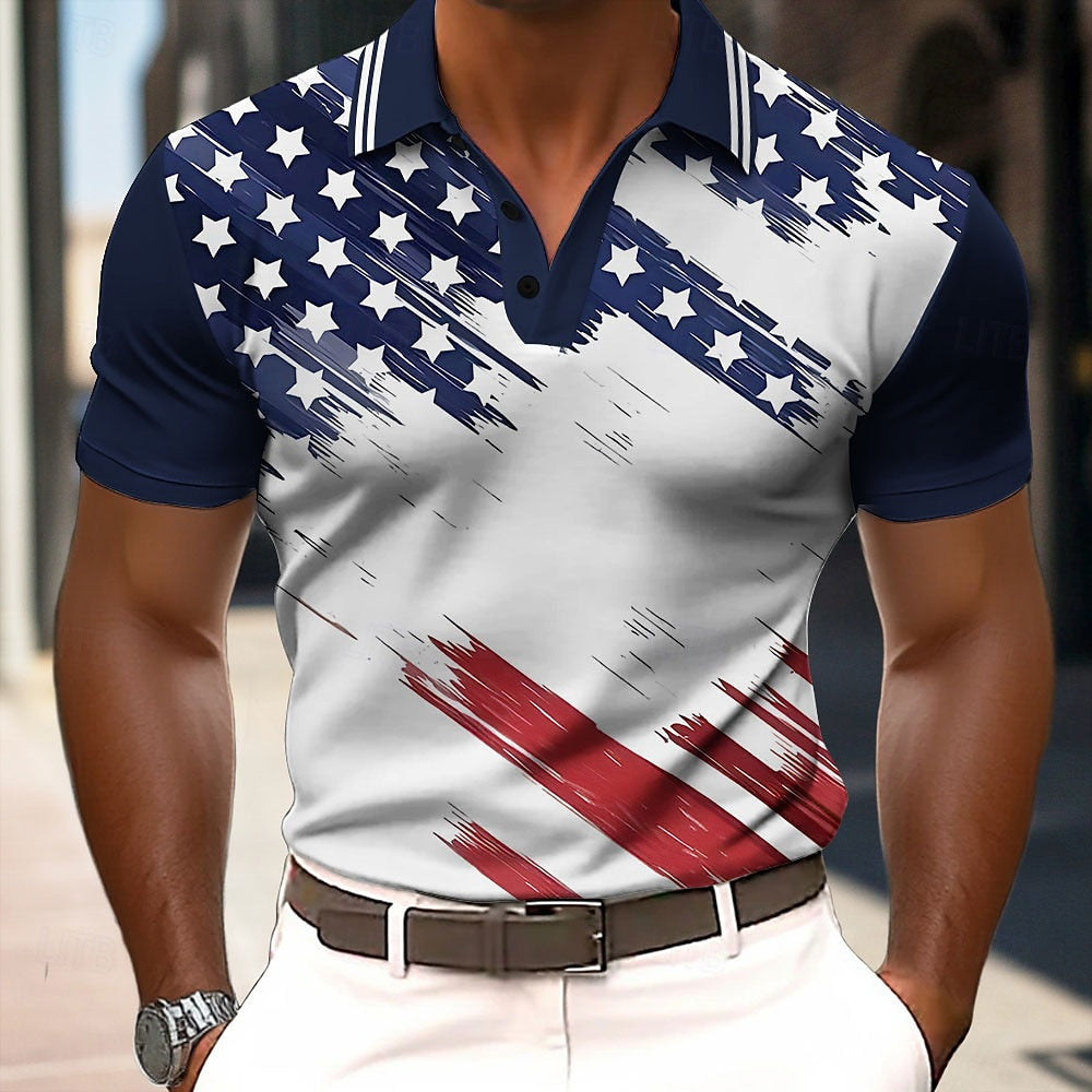 Men's American Pride Golf Polo