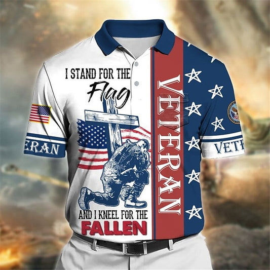 Men's Veteran Honor American Flag Polo
