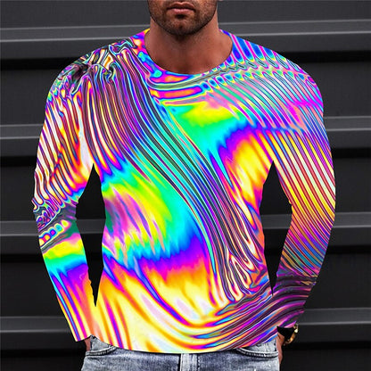Men's Metallic Gradient Style Graphic Tee