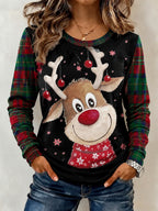 Santa Reindeer Christmas Long Sleeve Shirt
