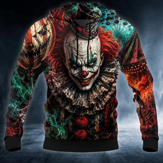 Men's Creepy Clown Designer Hoodie
