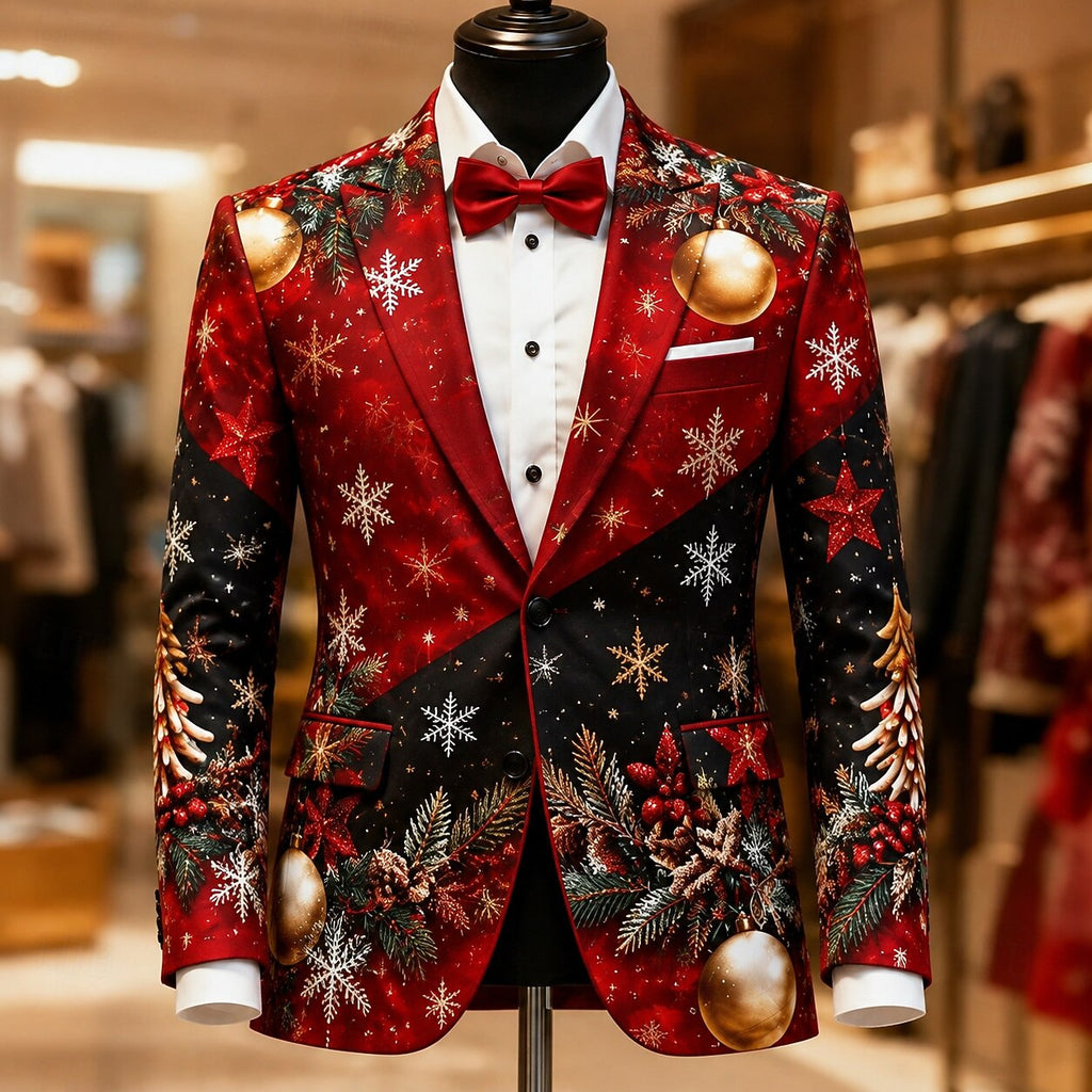 Christmas Snowflake Artistic Blazer Jacket