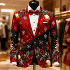 Christmas Snowflake Artistic Blazer Jacket