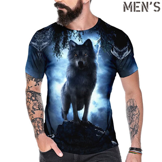 Men's Midnight Wolf Halloween Graphic Tee