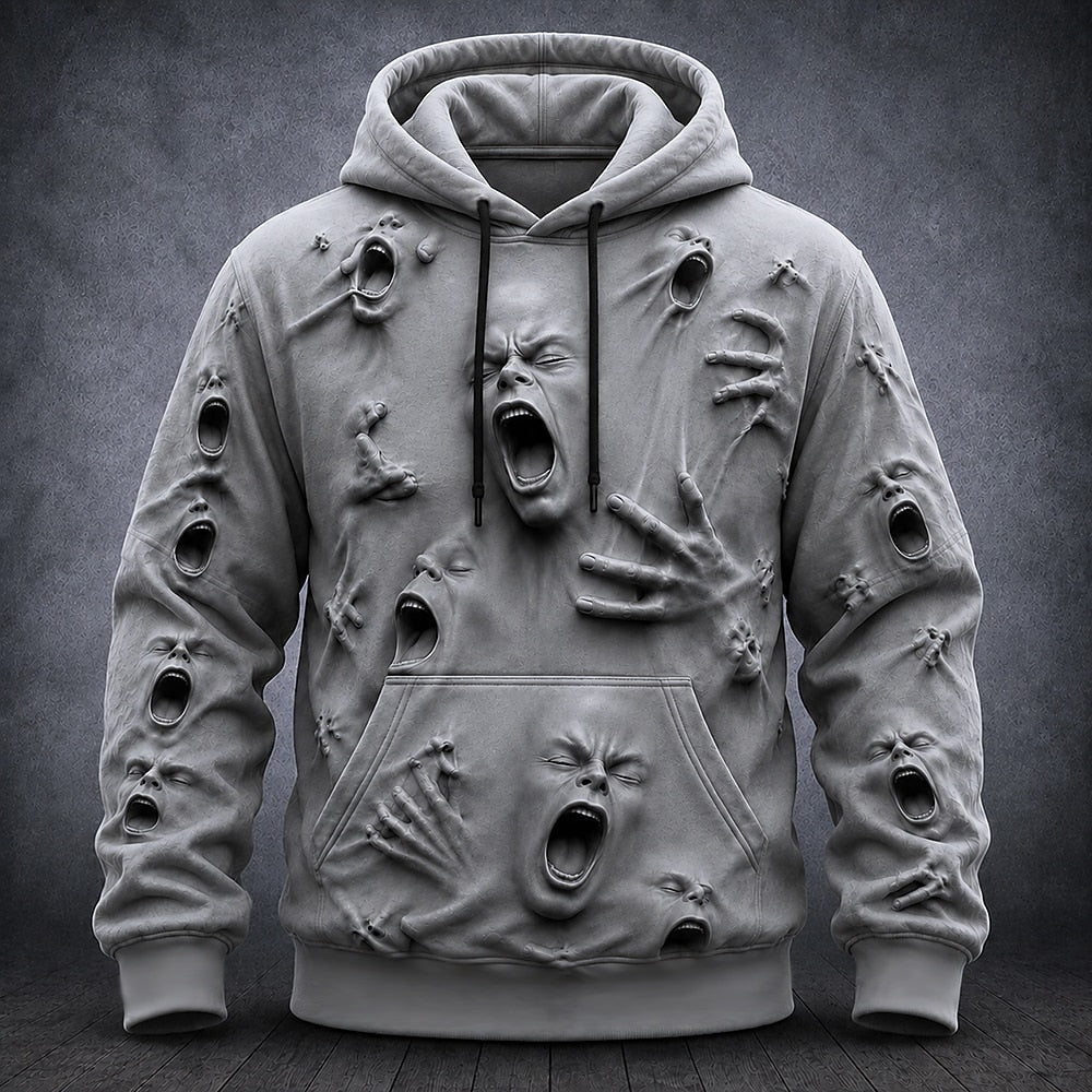 Men's Spooky Mouth Halloween Hoodie