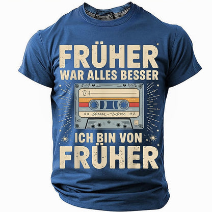 Men's Retro Cassette Nostalgia Graphic Tee