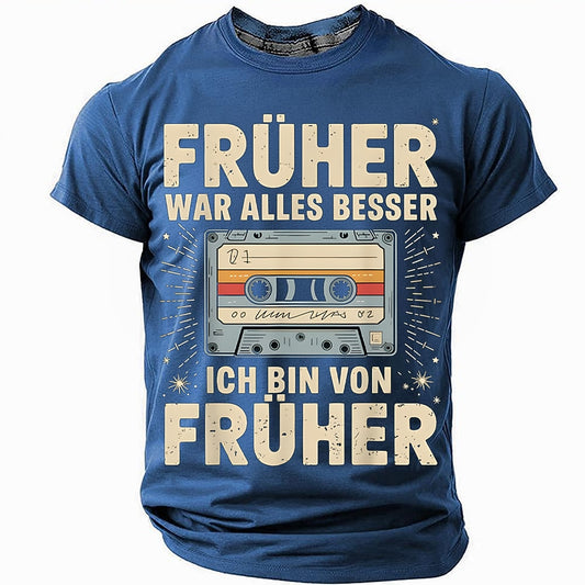 Men's Retro Cassette Nostalgia Graphic Tee