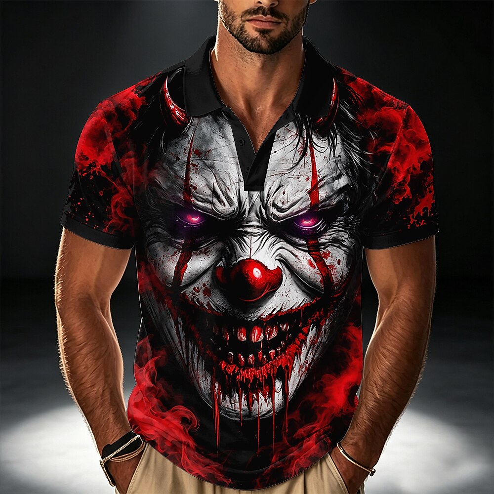Men's Horror Joker Festival Polo Tee