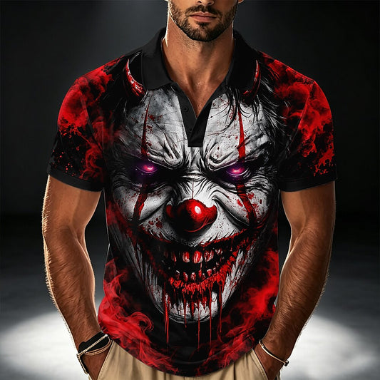 Men's Horror Joker Festival Polo Tee