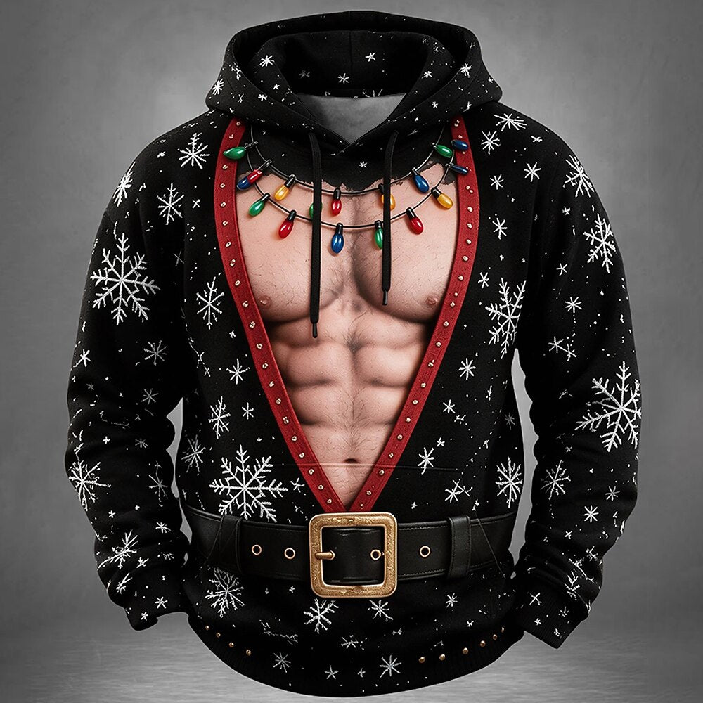 Men's Black Christmas Costume Hoodie