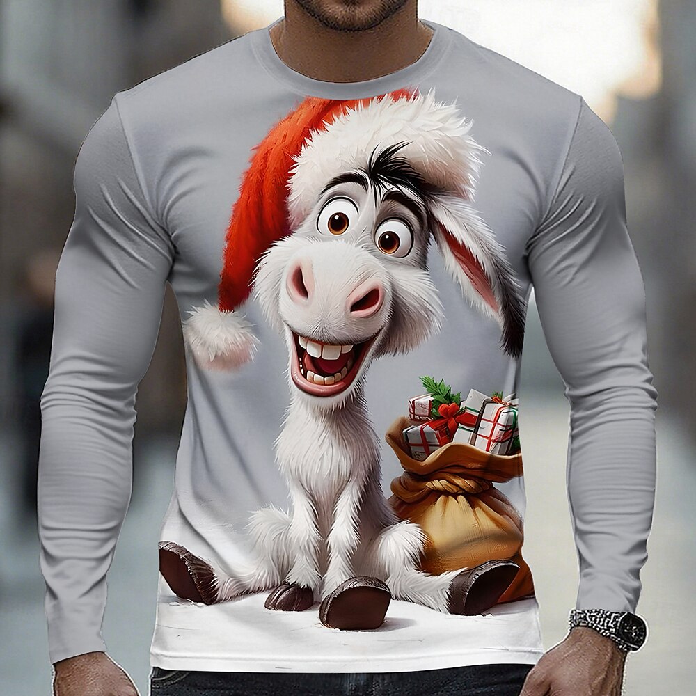 Men's Funny Santa Christmas Long Sleeve T-Shirt