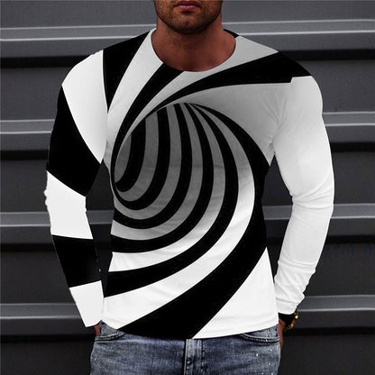 Men's Dynamic Optical Illusion Graphic Tee