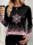 Women's Christmas Vintage Casual Graphic Tee