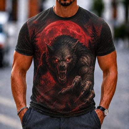 Men's Animal Werewolf Horror Graphic Tee