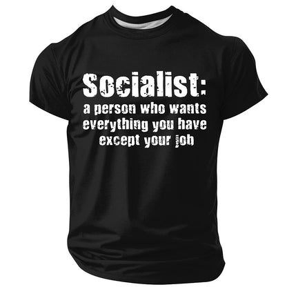 Men's Humorous Graphic Print Tee