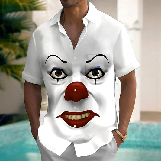 Men's Halloween Creepy Clown Shirt