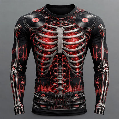 Men's Carnival Skull Skeleton T-Shirt